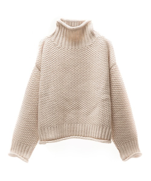 select MOCA（セレクトモカ）の「ローゲージハイネックタートルニット（ニット/セーター・レディース・ベージュ/アイボリー・FREE）」の18枚目の写真