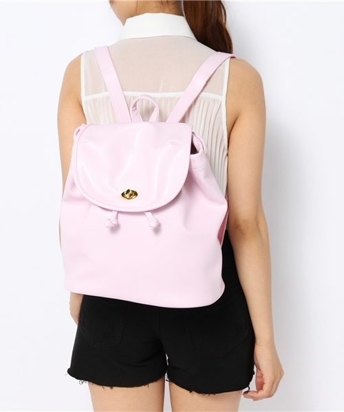 WEGO(ウィゴー)の「WEGO/フラップリュック(バックパック/リュック・レディース・ホワイト/ブラック/パープル/ピンク・FREE)」の10枚目の写真