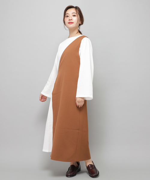 セール ワンピース ワンピース ワンショルダーロンtコンビワンピース ワンピース Ciaopanic チャオパニック のファッション