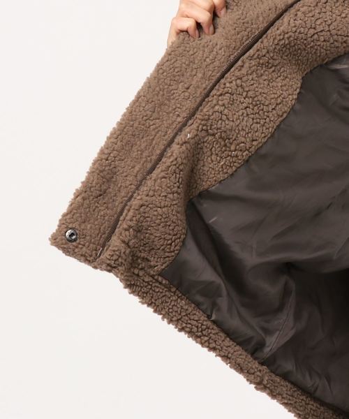 STYLEBLOCK（スタイルブロック）の「フライトボアジャケットブルゾンパイピングコート（ミリタリージャケット・レディース・アイボリー/モカ/チャコールグレー/ブラウン・M）」の7枚目の写真