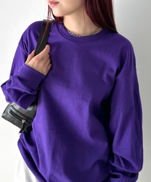 GILDAN(ギルダン)の「【お気に入り数9万人突破】GILDAN(ギルダン) /ベーシック ロングスリーブ Tシャツ コットン ビッグシルエット オーバーサイズ サイズカラバリ豊富 長袖 ロンT 6.0オンス(Tシャツ/カットソー・レディース・ホワイト/ブラック/ダークブラウン/ベージュ/ネイビー/カーキ/アイボリー/杢グレー/チャコール/ダークグリーン/ライトブルー/ライトピンク/パープル/ゴールド/オレンジ系その他/マルーン/レッド/ロイヤルブルー/グリーン/グリーン系その他/ダークグレー/アッシュグレー/オレンジ・M/L/XL/S)」の17枚目の写真