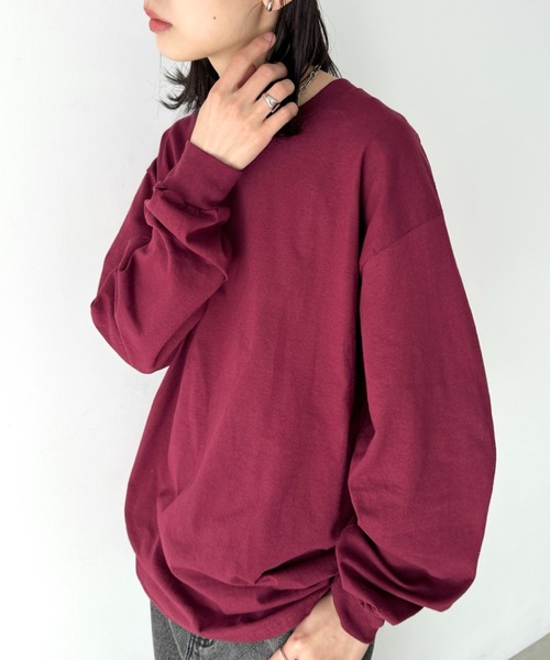 GILDAN(ギルダン)の「【お気に入り数9万人突破】GILDAN(ギルダン) /ベーシック ロングスリーブ Tシャツ コットン ビッグシルエット オーバーサイズ サイズカラバリ豊富 長袖 ロンT 6.0オンス(Tシャツ/カットソー・レディース・ホワイト/ブラック/ダークブラウン/ベージュ/ネイビー/カーキ/アイボリー/杢グレー/チャコール/ダークグリーン/ライトブルー/ライトピンク/パープル/ゴールド/オレンジ系その他/マルーン/レッド/ロイヤルブルー/グリーン/グリーン系その他/ダークグレー/アッシュグレー/オレンジ・M/L/XL/S)」の20枚目の写真