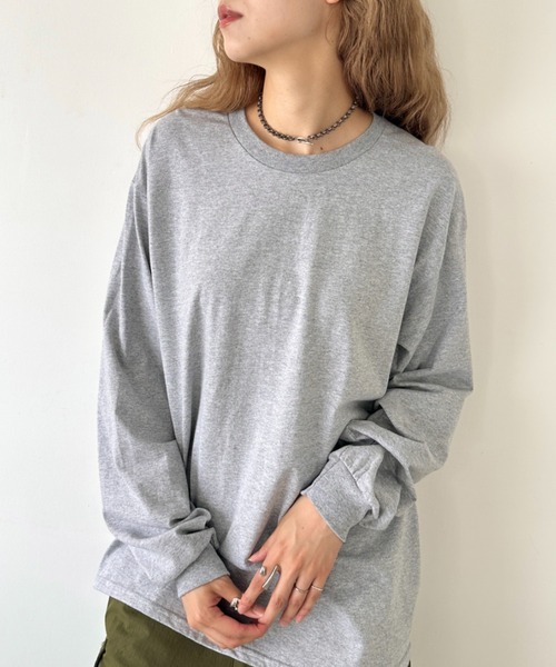 ⭐︎新品タグ付き⭐︎SLOANE グレー クルーネック ロングスリーブ Tシャツ セール】【お気に入り数9万人突破】GILDAN(ギルダン) /ベーシック