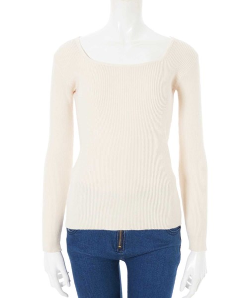 fifth(フィフス)の「スクエアネックコンパクトリブニット(ニット/セーター・レディース・ブラウン/アイボリー・MEDIUM)」の10枚目の写真