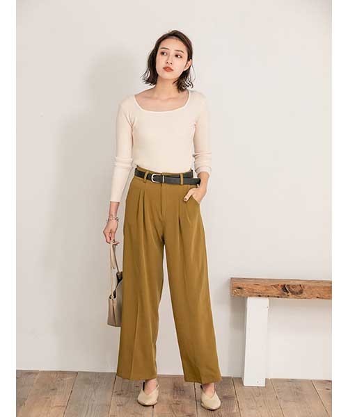 fifth(フィフス)の「スクエアネックコンパクトリブニット(ニット/セーター・レディース・ブラウン/アイボリー・MEDIUM)」の12枚目の写真