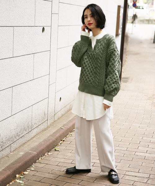 LOWRYS FARM（ローリーズファーム）の「カラースラックスパンツ　855009（スラックス・レディース・ブラウン/グレー/イエロー・MEDIUM/LARGE）」の14枚目の写真