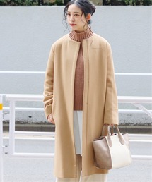 シングルビーバークルーネックコート