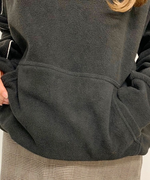 apres jour（アプレジュール）の「フリースロゴパーカー【ZOZOTOWN限定アイテム】（カーディガン/ボレロ・レディース・ブラック/ベージュ/ダークブラウン・フリー）」の17枚目の写真
