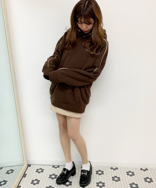 apres jour（アプレジュール）の「フリースロゴパーカー【ZOZOTOWN限定アイテム】（カーディガン/ボレロ・レディース・ブラック/ベージュ/ダークブラウン・フリー）」の11枚目の写真