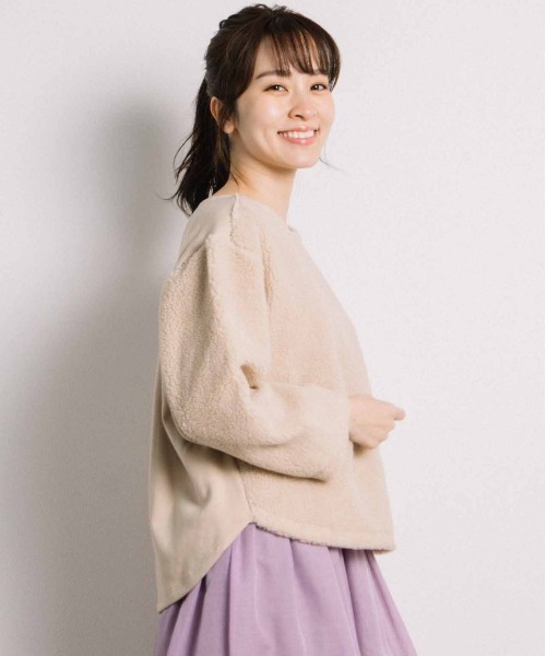 miniyu(ミニュウ)の「agp/boa swich ドッキングPO(ag)(Tシャツ/カットソー・レディース・ブラウン/ベージュ・FREE)」の1枚目の写真