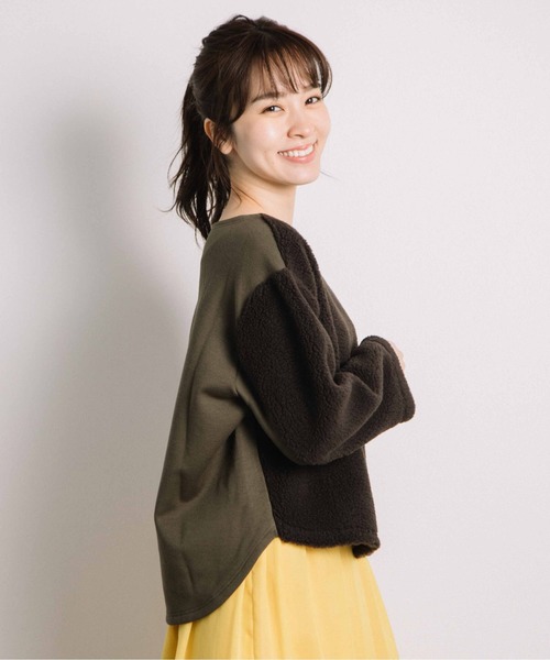 miniyu(ミニュウ)の「agp/boa swich ドッキングPO(ag)(Tシャツ/カットソー・レディース・ブラウン/ベージュ・FREE)」の2枚目の写真