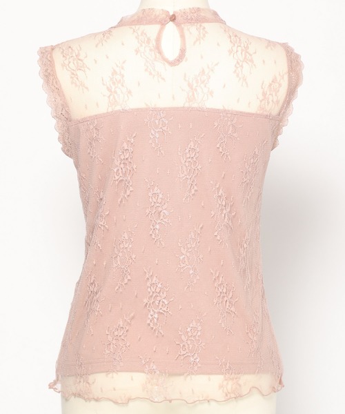Heather（ヘザー）の「ボウタイハイネックレースタンク　868736（タンクトップ・レディース・ホワイト/ブラック/ピンク・FREE）」の10枚目の写真