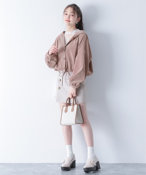 リバーシブルコットンハイネックレザーペディング