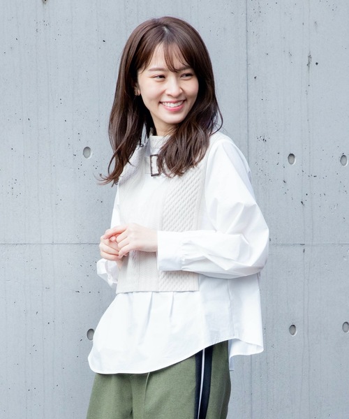 La SRIC(ラスリック)の「La SRIC/バックルベルトプルオーバー(シャツ/ブラウス・レディース・オフホワイト/ライトカーキ・38)」の5枚目の写真