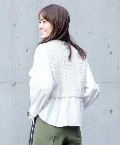 La SRIC(ラスリック)の「La SRIC/バックルベルトプルオーバー(シャツ/ブラウス・レディース・オフホワイト/ライトカーキ・38)」の6枚目の写真