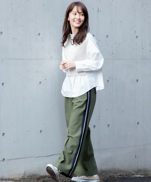 La SRIC(ラスリック)の「La SRIC/バックルベルトプルオーバー(シャツ/ブラウス・レディース・オフホワイト/ライトカーキ・38)」の8枚目の写真