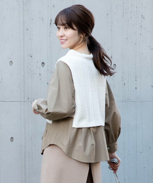 La SRIC(ラスリック)の「La SRIC/バックルベルトプルオーバー(シャツ/ブラウス・レディース・オフホワイト/ライトカーキ・38)」の13枚目の写真