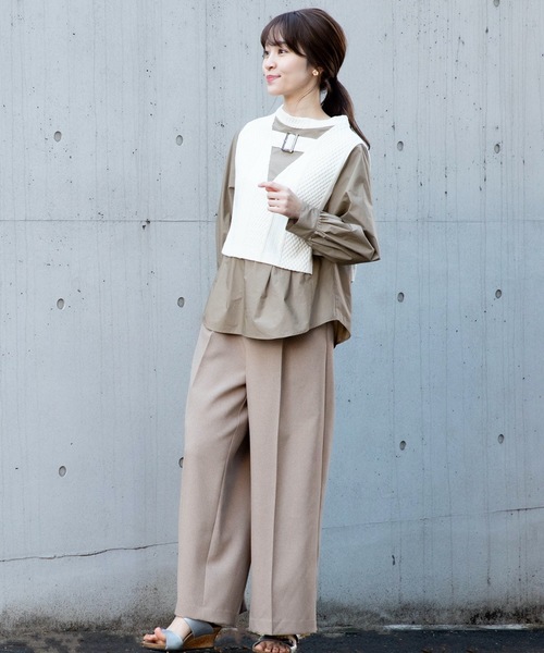 La SRIC(ラスリック)の「La SRIC/バックルベルトプルオーバー(シャツ/ブラウス・レディース・オフホワイト/ライトカーキ・38)」の14枚目の写真