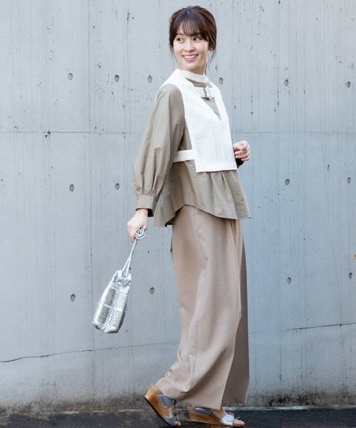 La SRIC(ラスリック)の「La SRIC/バックルベルトプルオーバー(シャツ/ブラウス・レディース・オフホワイト/ライトカーキ・38)」の15枚目の写真