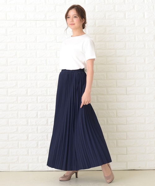 DAYRA(デイラ)の「プリーツロングフレアスカート(スカート・レディース・ブラック/グレー/ネイビー/ブルーグリーン/ブルー/グリーン/ダークグレー・FREE)」の14枚目の写真