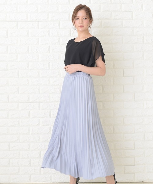 DAYRA(デイラ)の「プリーツロングフレアスカート(スカート・レディース・ブラック/グレー/ネイビー/ブルーグリーン/ブルー/グリーン/ダークグレー・FREE)」の22枚目の写真