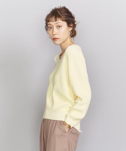 UNITED ARROWS畦編みVニット BEAUTY&YOUTH UNITED ARROWS - 【BY】ミックスカラー畦Vネックニット