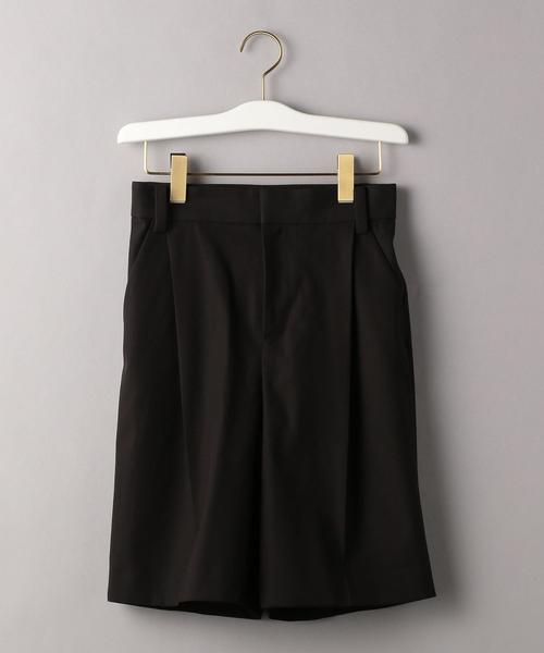 BEAUTY&YOUTH UNITED ARROWS（ビューティーアンドユースユナイテッドアローズ）の「BY ハイツイストコットンタックショートパンツо（その他パンツ・レディース・ブラック/ベージュ・MEDIUM/SMALL）」の4枚目の写真