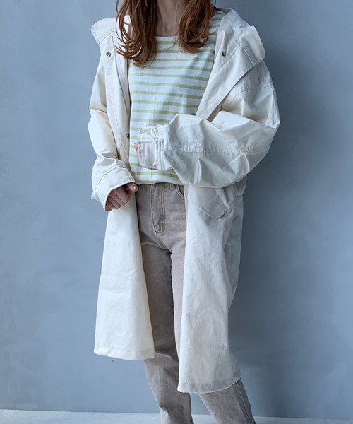 LE MORE（リモア）の「ゆったりシルエット◆オーバーサイズルーズボーダーカットソー（Tシャツ/カットソー・レディース・ベージュ/サックスブルー/ミント・FREE）」の8枚目の写真