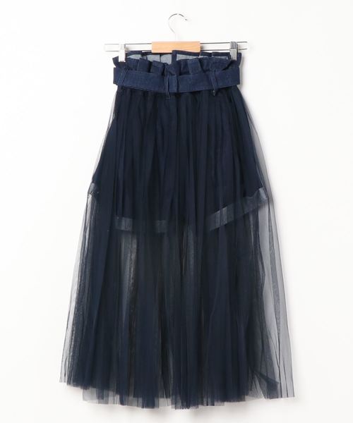 MIIA（ミーア）の「ショートパンツ付チュールプリーツスカート（スカート・レディース・インディゴブルー/ブルー/ホワイト・FREE）」の16枚目の写真