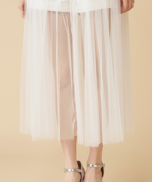 MIIA（ミーア）の「ショートパンツ付チュールプリーツスカート（スカート・レディース・インディゴブルー/ブルー/ホワイト・FREE）」の11枚目の写真