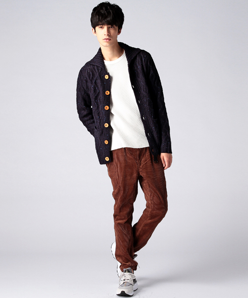 BEAMS（ビームス）の「◎BEAMS / 3ゲージ ポロ カーディガン（カーディガン/ボレロ・メンズ・グレー/ネイビー・LARGE/SMALL/X-LARGE/MEDIUM）」の12枚目の写真