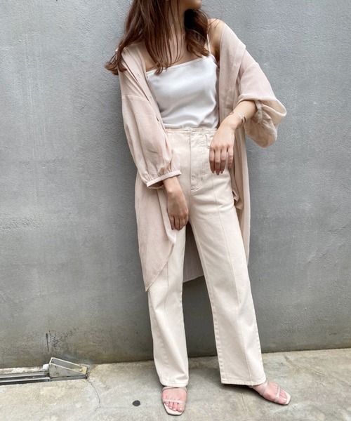 one after another NICE CLAUP（ワンアフターアナザーナイスクラップ）の「硫化デニムパンツ（デニムパンツ・レディース・アイボリー/ブルーグレー/ベージュ/ネイビー/ブラック・SMALL/MEDIUM）」の20枚目の写真