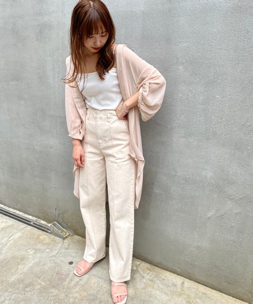 one after another NICE CLAUP（ワンアフターアナザーナイスクラップ）の「硫化デニムパンツ（デニムパンツ・レディース・アイボリー/ブルーグレー/ベージュ/ネイビー/ブラック・SMALL/MEDIUM）」の13枚目の写真