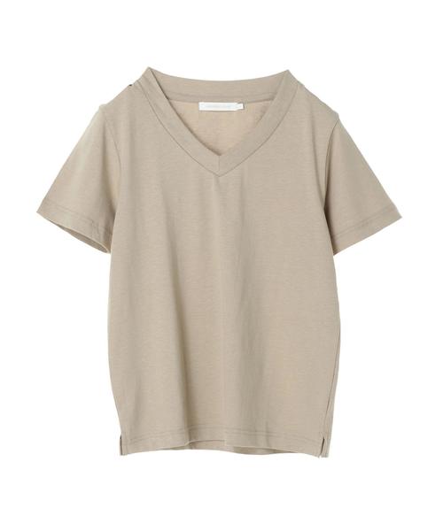 AMERICAN HOLIC（アメリカンホリック）の「太Vネックカットプルオーバー　＊〇（Tシャツ/カットソー・レディース・ベージュ/ネイビー/オフホワイト・M/L）」の17枚目の写真