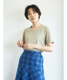 AMERICAN HOLIC | 太Vネックカットプルオーバー　＊〇(Tシャツ/カットソー)