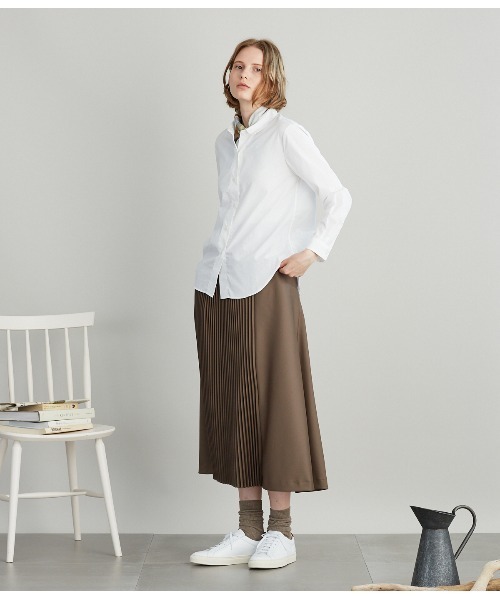 SIPULI（シプリ）の「Giza Cotton Poplin ラウンドカラーシャツ（シャツ/ブラウス・レディース・サックスブルー/ホワイト・3/1/2）」の11枚目の写真