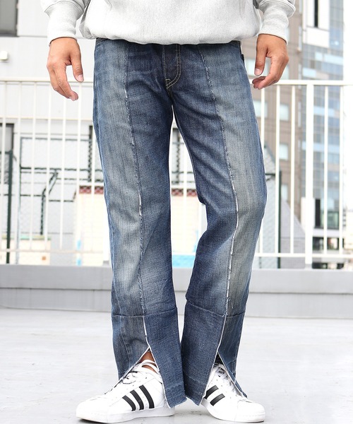 Levi's（リーバイス）の「THRIFTY LOOK/スリフティールック LEVIS SLIT REMAKE リメイクデニムパンツ（デニムパンツ・メンズ・ブルー系その他/ブルー系その他3/ブルー系その他2・M/L）」の3枚目の写真