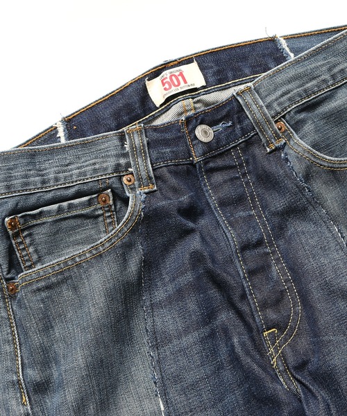 Levi's（リーバイス）の「THRIFTY LOOK/スリフティールック LEVIS SLIT REMAKE リメイクデニムパンツ（デニムパンツ・メンズ・ブルー系その他/ブルー系その他3/ブルー系その他2・M/L）」の22枚目の写真