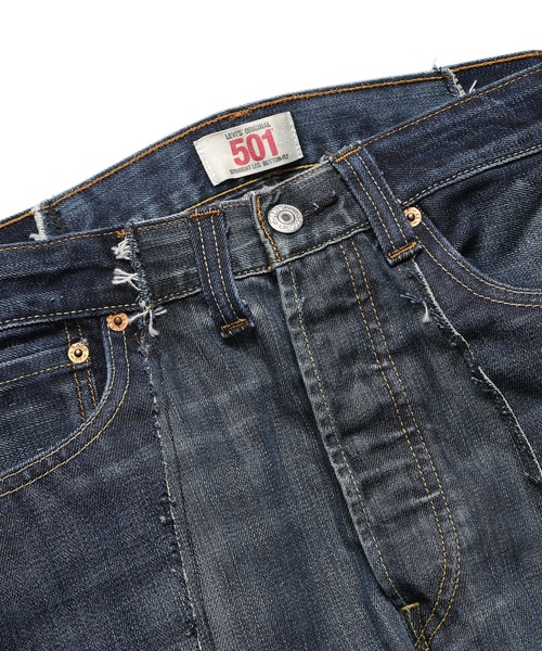 Levi's（リーバイス）の「THRIFTY LOOK/スリフティールック LEVIS SLIT REMAKE リメイクデニムパンツ（デニムパンツ・メンズ・ブルー系その他/ブルー系その他3/ブルー系その他2・M/L）」の16枚目の写真