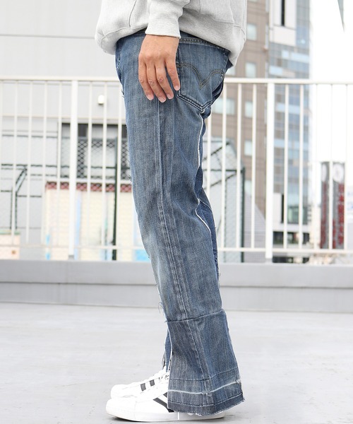 Levi's（リーバイス）の「THRIFTY LOOK/スリフティールック LEVIS SLIT REMAKE リメイクデニムパンツ（デニムパンツ・メンズ・ブルー系その他/ブルー系その他3/ブルー系その他2・M/L）」の8枚目の写真