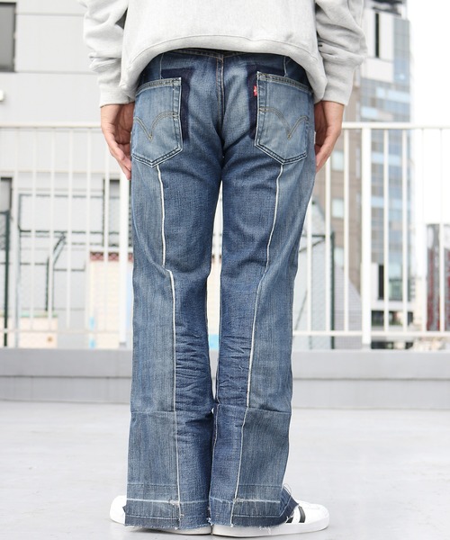 Levi's（リーバイス）の「THRIFTY LOOK/スリフティールック LEVIS SLIT REMAKE リメイクデニムパンツ（デニムパンツ・メンズ・ブルー系その他/ブルー系その他3/ブルー系その他2・M/L）」の9枚目の写真