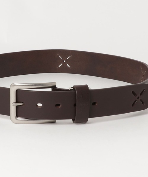 飯田工房 Made In Japan クロスパンチ 本革 レザーベルト 38mm ベルト Marukawa マルカワ のファッション通販 Zozotown