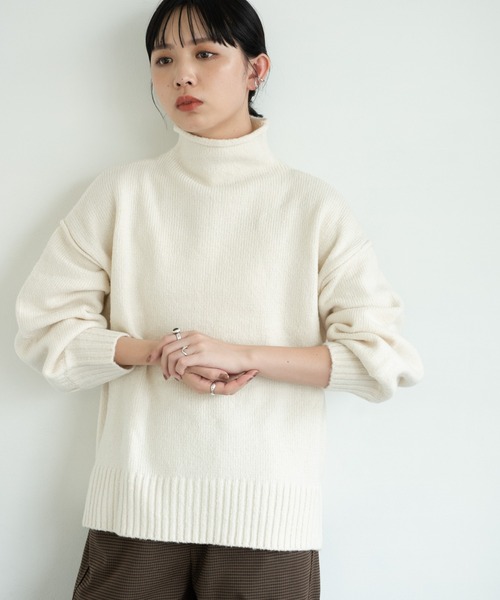 Aunt Marie's(アントマリーズ)の「パイピングボリュームスリーブタートルニット / AUNTMARIE'S(ニット/セーター・レディース・ブラック/ナチュラル/ベージュ/ブラウン/ライトブルー/ライトグリーン・FREE)」の17枚目の写真