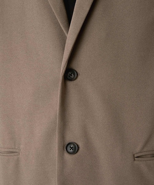 EMMA CLOTHES（エマクローズ）の「梨地ルーズリラックス ドレープ オーバーサイズ シングルテーラードジャケット EMMA CLOTHES（テーラードジャケット・メンズ・ブラック/ダークブラウン/グレー系その他/ブラウン系その他/ベージュ系その他/グリーン系その他/グレイッシュベージュ/ダークネイビー/ライラック・M/L/S）」の18枚目の写真