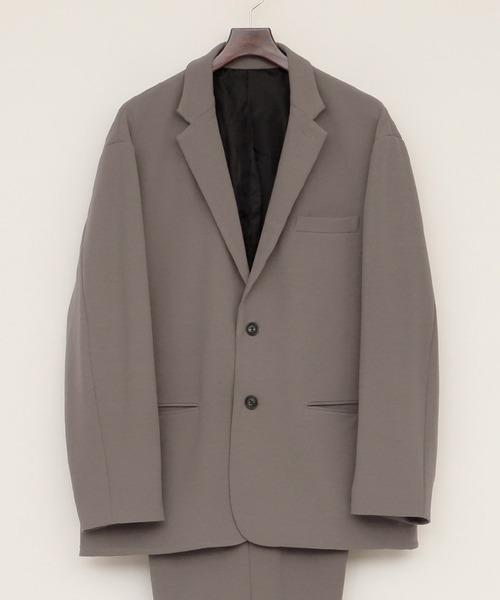 EMMA CLOTHES（エマクローズ）の「梨地ルーズリラックス ドレープ オーバーサイズ シングルテーラードジャケット EMMA CLOTHES（テーラードジャケット・メンズ・ブラック/ダークブラウン/グレー系その他/ブラウン系その他/ベージュ系その他/グリーン系その他/グレイッシュベージュ/ダークネイビー/ライラック・M/L/S）」の11枚目の写真