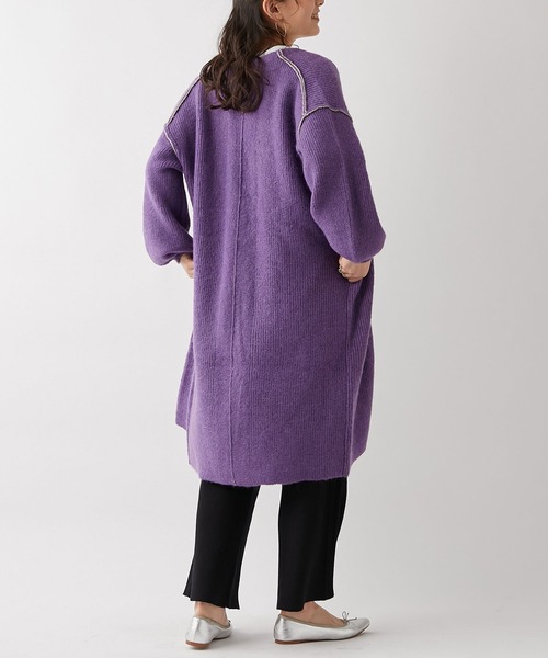 軽いエアリーな雰囲気 モヘアロングカーディガン(ロング丈)