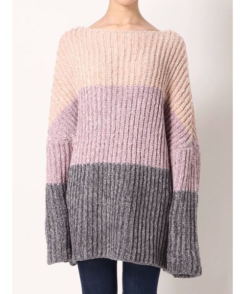GYDA（ジェイダ）の「Slashed neck moleyarn ニット TOPS