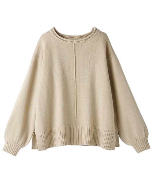 GeeRA(ジーラ)の「<2点セット>レイヤードニット(アンサンブル・レディース・ベージュ/ブラック・SMALL/X-LARGE/XX-LARGE)」の6枚目の写真