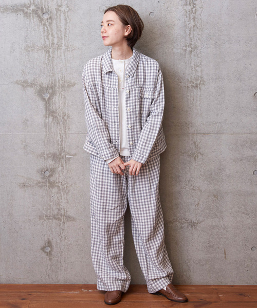 PAR ICI（パーリッシィ）の「リネンギンガムGジャン(セットアップ対応