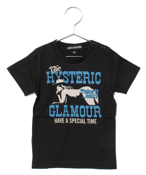 JOEY HYSTERIC（ジョーイヒステリック）の「COWGIRL pt T-SH（Tシャツ/カットソー・キッズ・キナリ/ブラック・X-SMALL/MEDIUM/SMALL）」の2枚目の写真